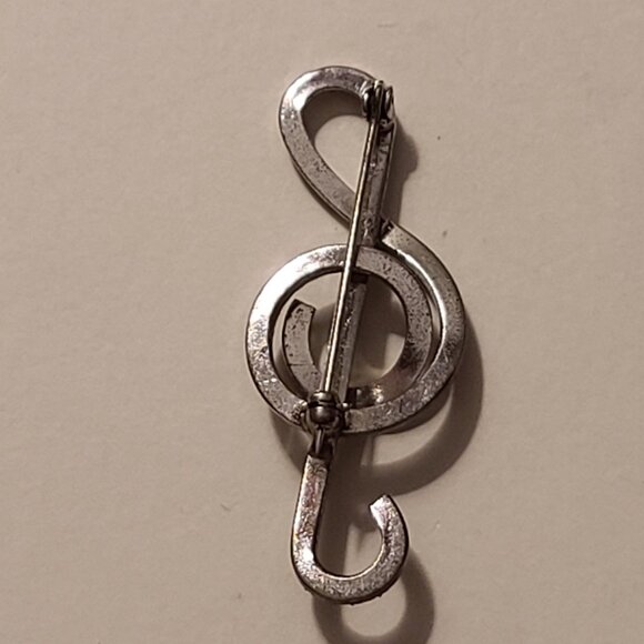 4 Vintage Silver Tone And Rhinestone Pins - Picture 11 of 14